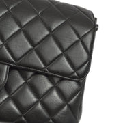 Chanel 1996-1997 Black Lambskin Double Sided Classic Flap Handbag