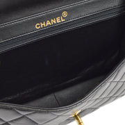 Chanel 1996-1997 Black Lambskin Double Sided Classic Flap Handbag