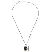Chanel Cambon Ligne Chain Necklace Pendant Silver 05C