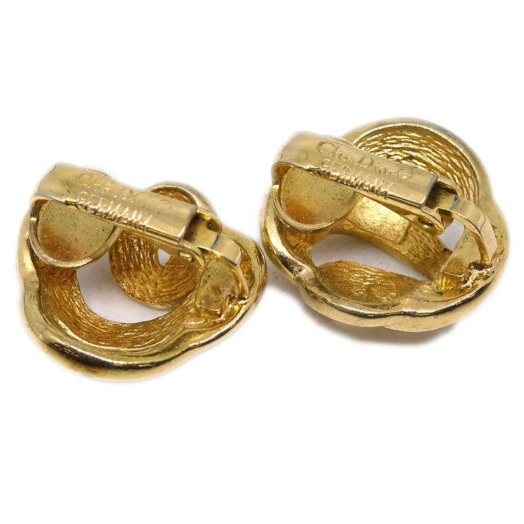 Christian Dior Earrings Clip-On Gold