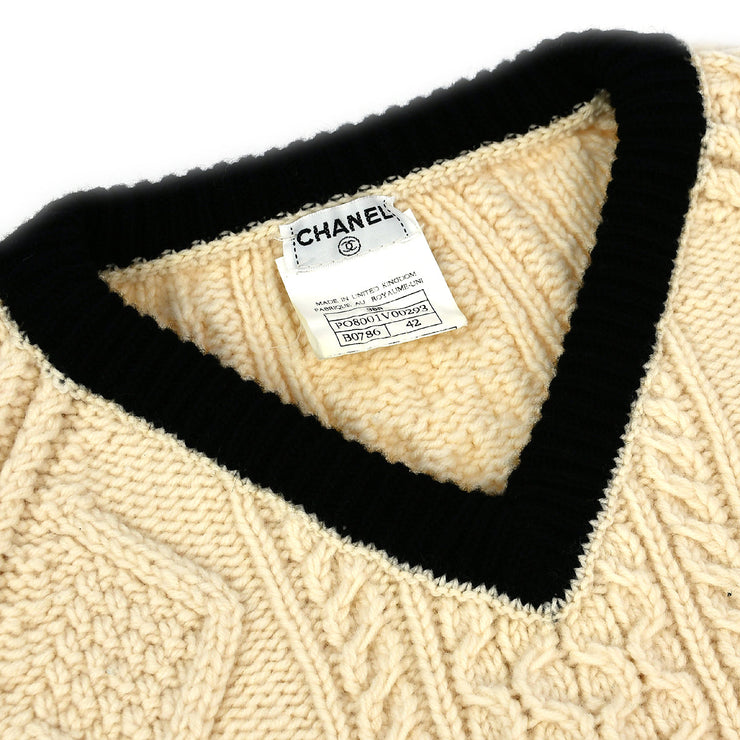 Chanel Sweater Ivory 96A #42