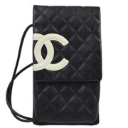 Chanel 2004-2005 Black Calfskin Cambon Ligne Shoulder Bag