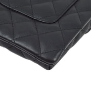 Chanel 2004-2005 Black Calfskin Cambon Ligne Shoulder Bag