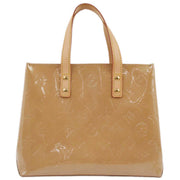 Louis Vuitton 2005 Beige Monogram Vernis Reade PM Tote Handbag M91334