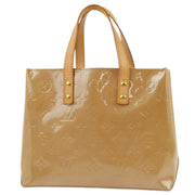 Louis Vuitton 2005 Beige Monogram Vernis Reade PM Tote Handbag M91334