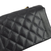 Chanel 1994-1996 Black Caviar Small Diana Shoulder Bag