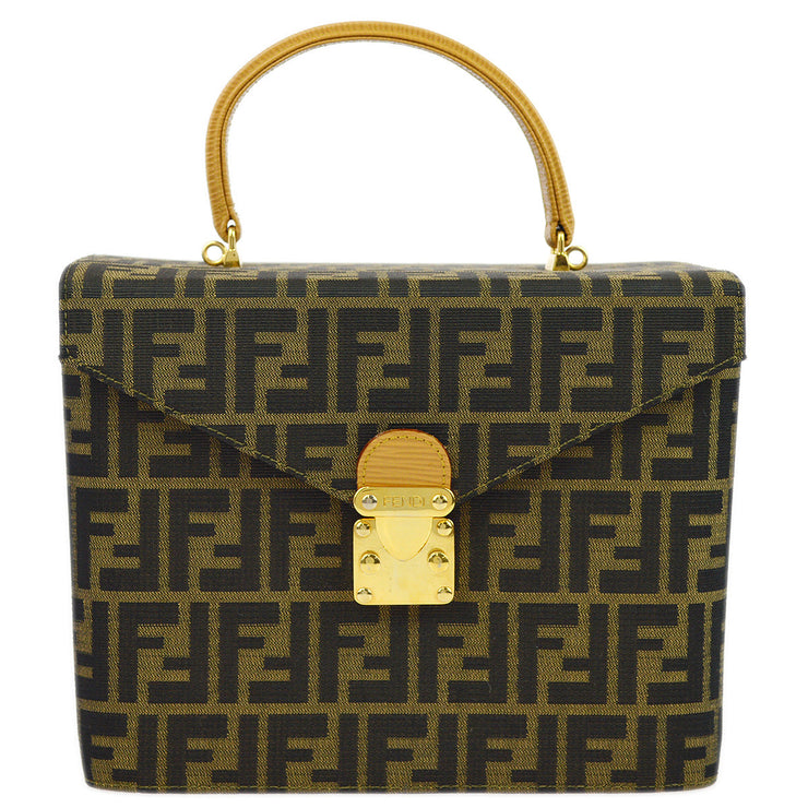 Fendi Brown Zucca Vanity Handbag