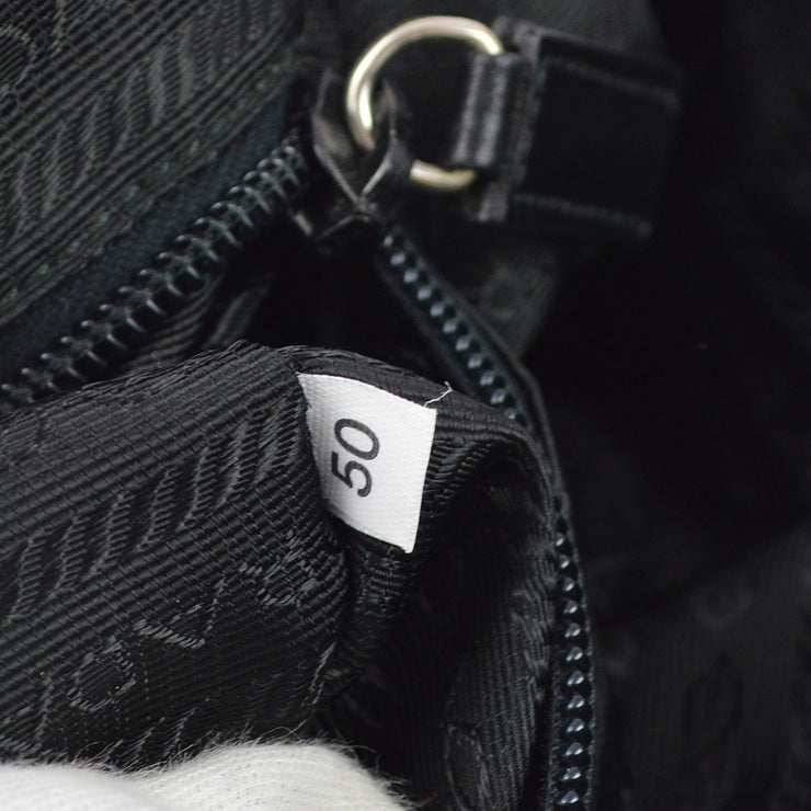 Prada Black Nylon Bowling Bag