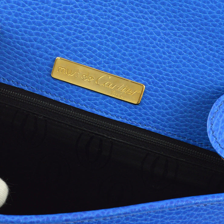 Cartier Blue Must De Cartier Shoulder Bag