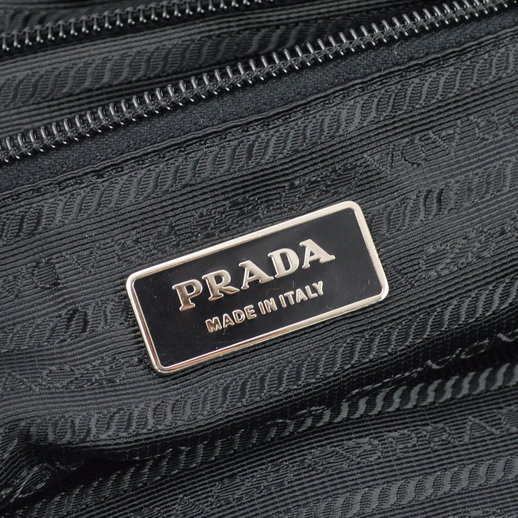 Prada Black Nylon 2way Duffle Handbag