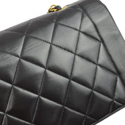 Chanel 1994-1996 Black Lambskin Small Diana Shoulder Bag