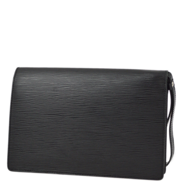 Louis Vuitton 2006 Black Epi Pochette Sellier Dragonne Clutch M52762