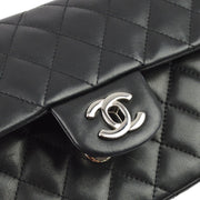 Chanel 2005-2006 Black Lambskin East West Shoulder Bag