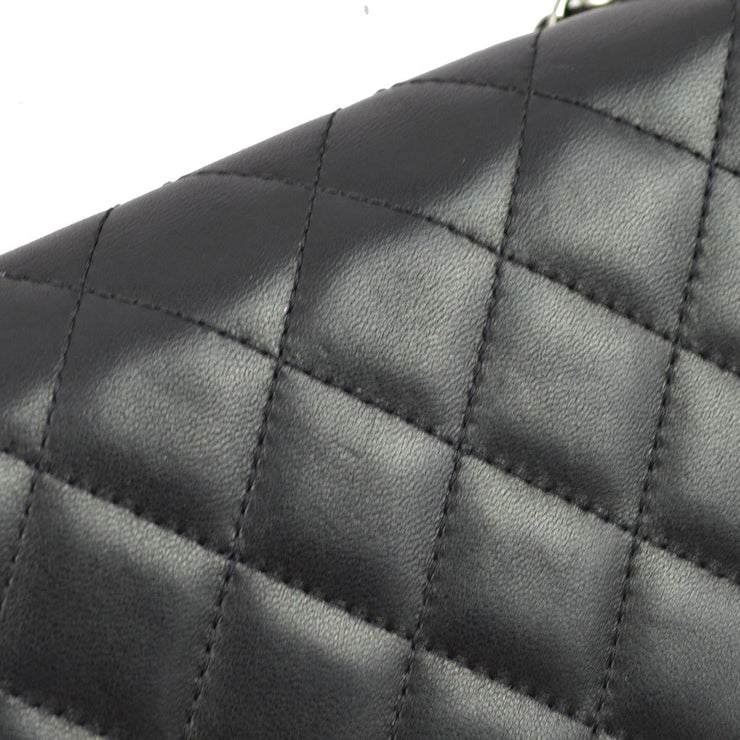 Chanel 2005-2006 Black Lambskin East West Shoulder Bag