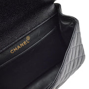 Chanel 1996-1997 Black Caviar Double Sided Classic Flap Shoulder Bag