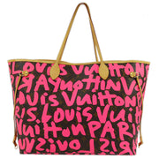 Louis Vuitton 2009 Pink Monogram Graffiti Neverfull GM Tote Bag M93701