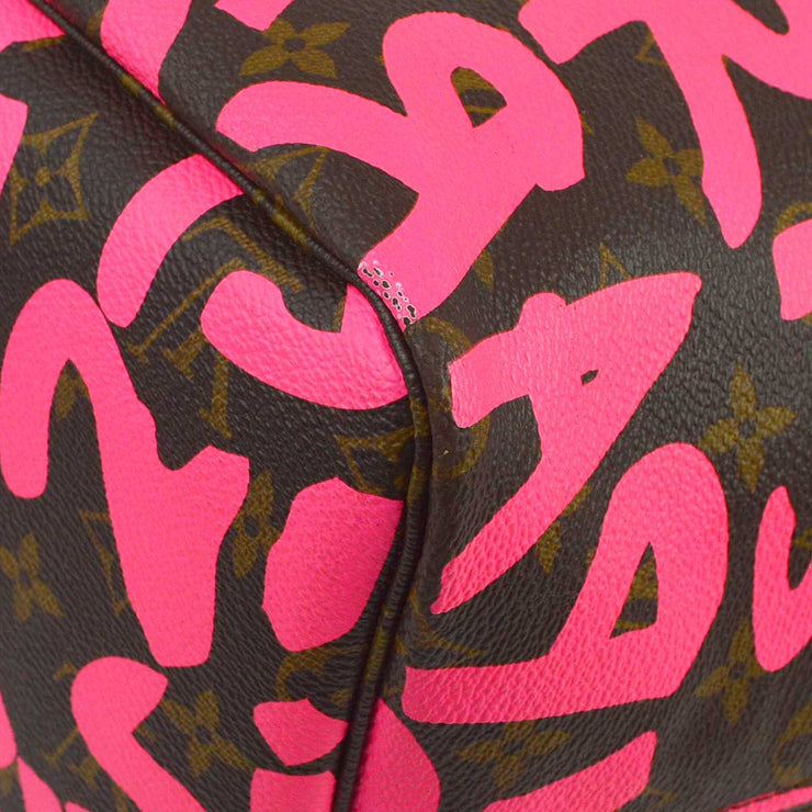 Louis Vuitton 2009 Pink Monogram Graffiti Neverfull GM Tote Bag M93701