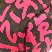 Louis Vuitton 2009 Pink Monogram Graffiti Neverfull GM Tote Bag M93701