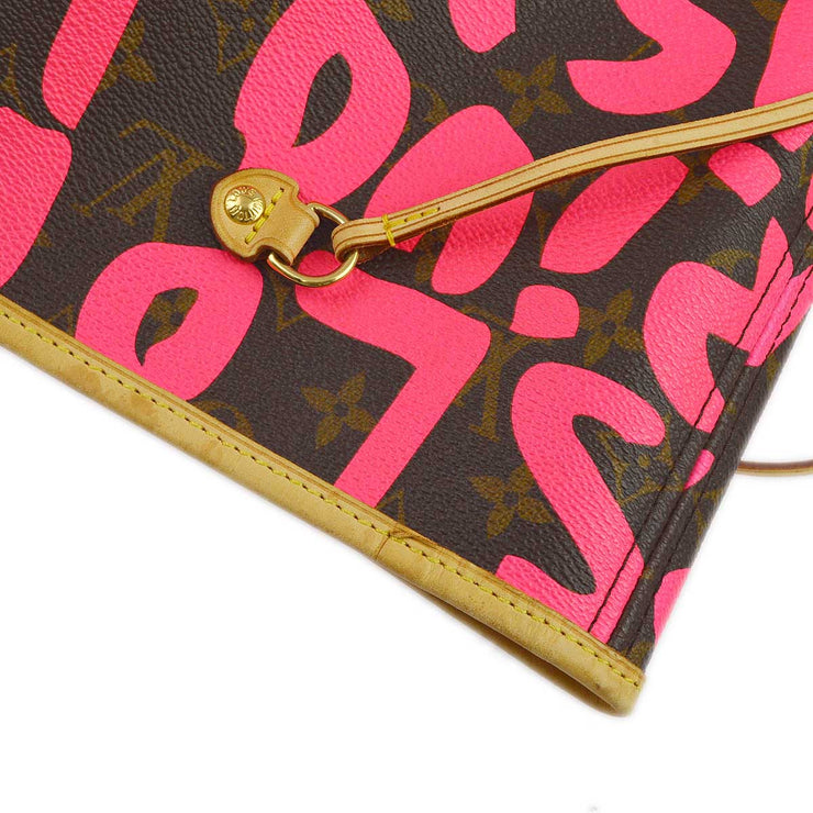 Louis Vuitton 2009 Pink Monogram Graffiti Neverfull GM Tote Bag M93701