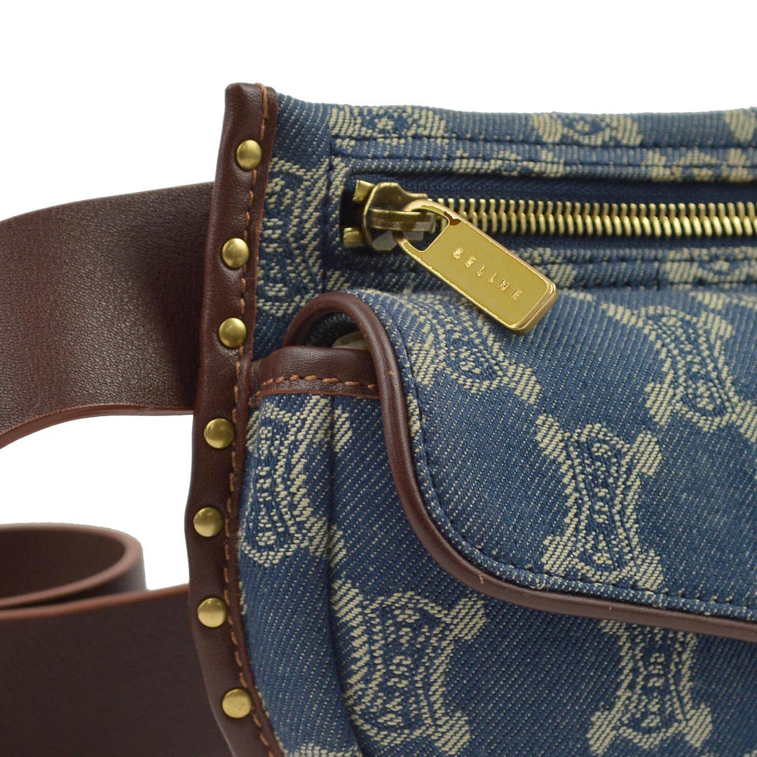 Celine Blue Denim Macadam Belt Bum Bag – AMORE Vintage Tokyo