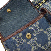 Celine Blue Denim Macadam Belt Bum Bag