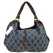 Celine Blue Denim Macadam Tote Handbag