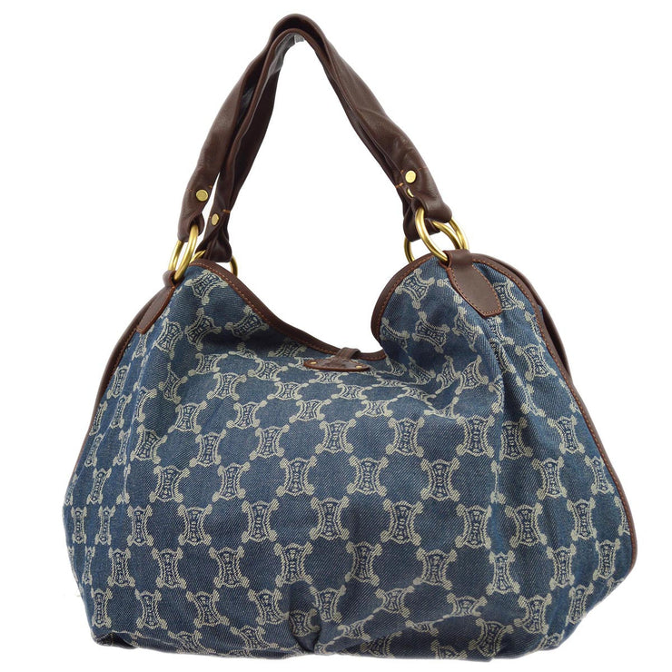 Celine Blue Denim Macadam Tote Handbag