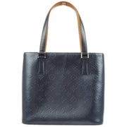 Louis Vuitton 2002 Blue Monogram Mat Stockton Tote Handbag M55115