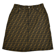 Fendi Zucca Skirt Brown #44