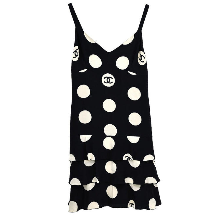 Chanel Dot Dress Black 97P #36