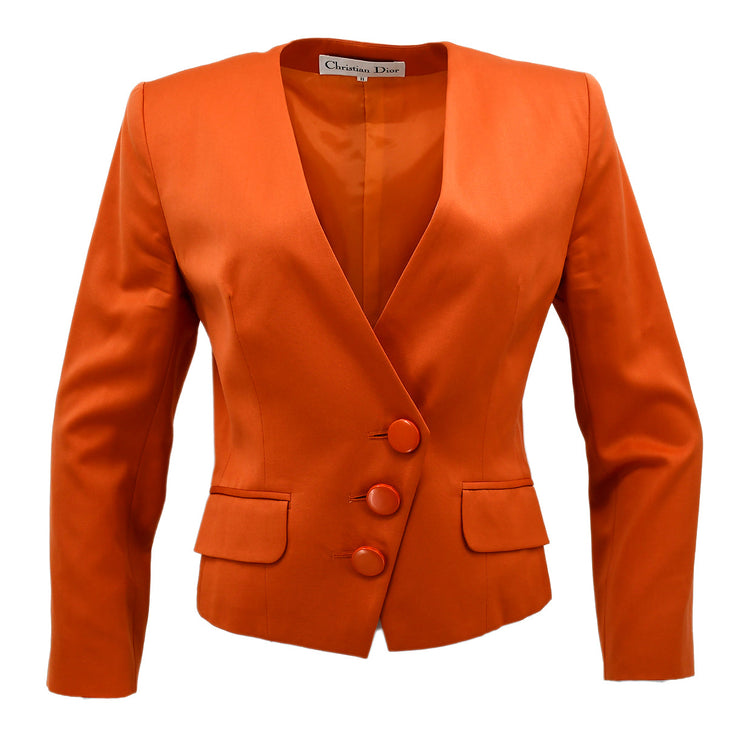 Christian Dior Single Breasted Jacket Orange #11