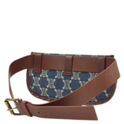 Celine Blue Denim Macadam Belt Bum Bag