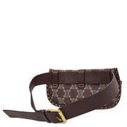 Celine Brown Denim Macadam Belt Bum Bag