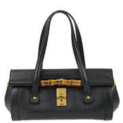 Gucci Black Bamboo Handbag