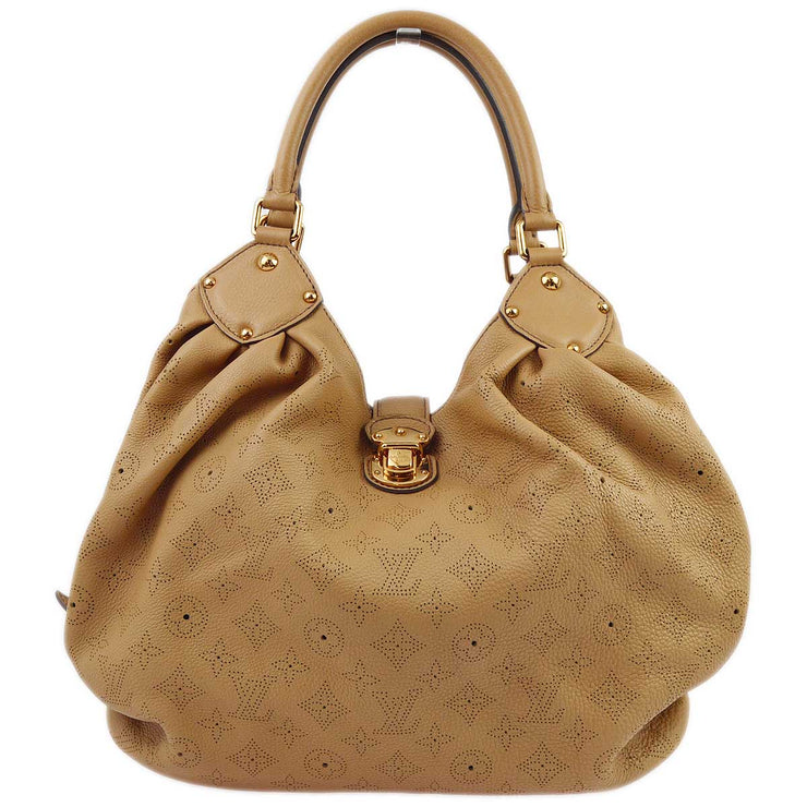 Louis Vuitton 2009 Beige Monogram Mahina L Tote Handbag M93819