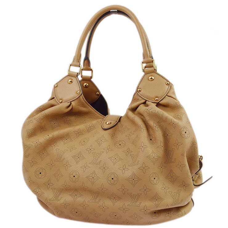 Louis Vuitton 2009 Beige Monogram Mahina L Tote Handbag M93819