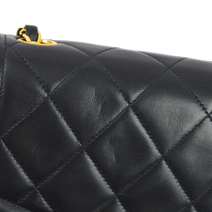 Chanel 1994-1996 Black Lambskin Small Diana Shoulder Bag