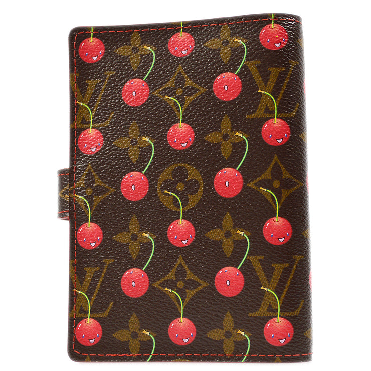 Louis Vuitton 2005 Monogram Cherry Agenda PM Note Book Cover R21023 Small Good