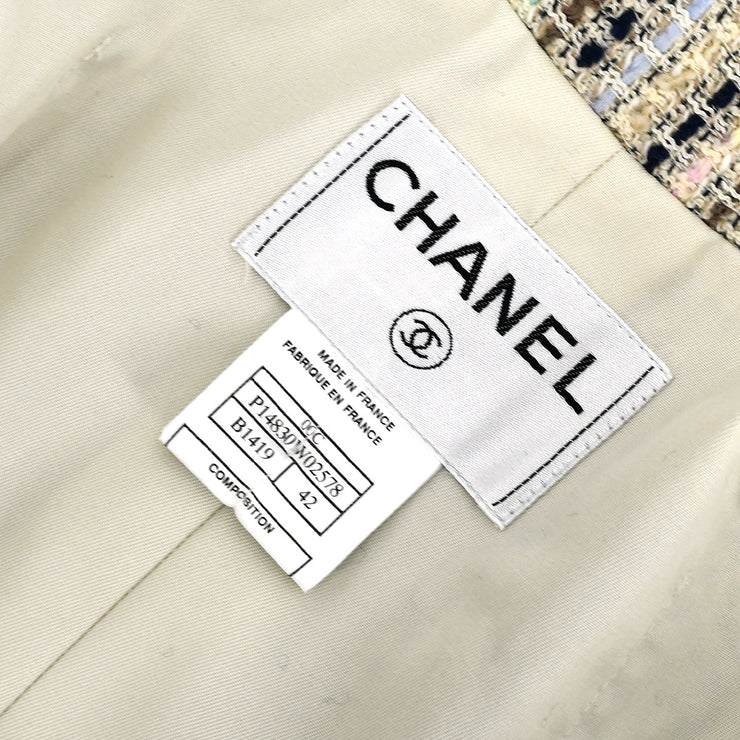 Chanel Single Breasted Jacket Ivory 00C #42