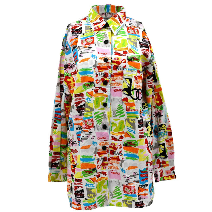 Chanel Blouse Shirt Multicolor C97 #42