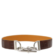 Hermes Brown Chaine D'Ancre Waist Belt #65 Small Good