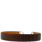 Hermes Brown Chaine D'Ancre Waist Belt #65 Small Good