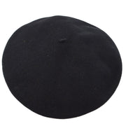 Chanel Oversize Black Hat Beret #57 Small Good