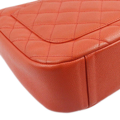 Chanel 2001-2003 Orange Caviar Shoulder Bag
