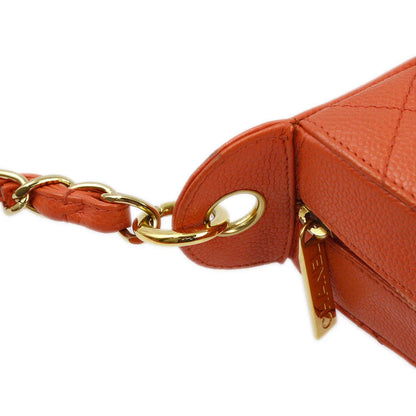 Chanel 2001-2003 Orange Caviar Shoulder Bag