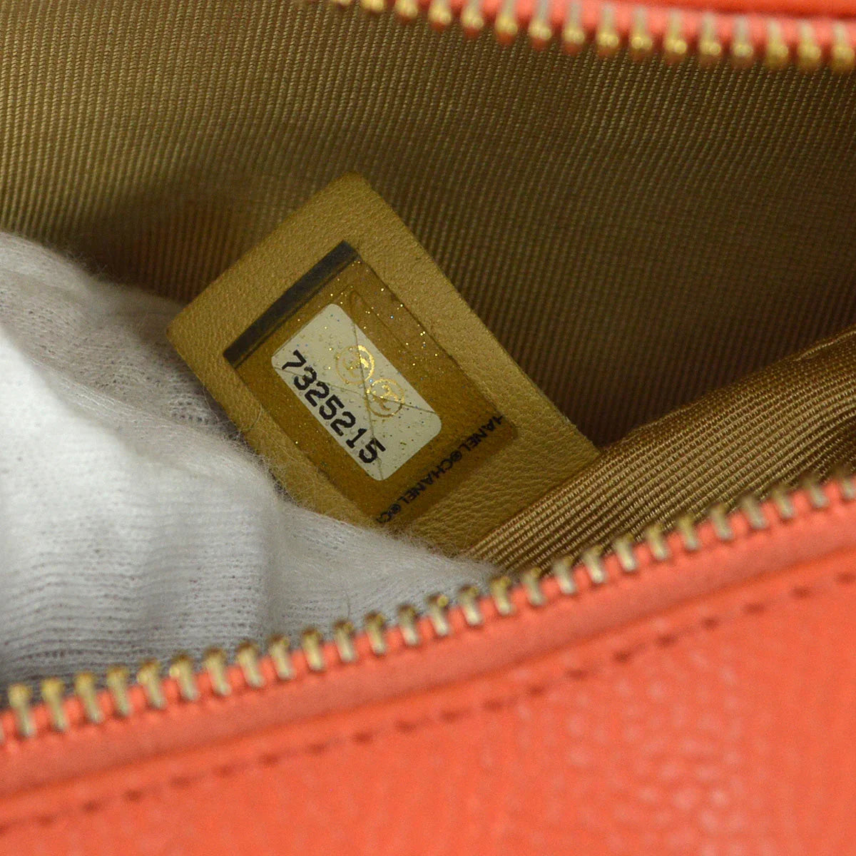 Chanel 2001-2003 Orange Caviar Shoulder Bag
