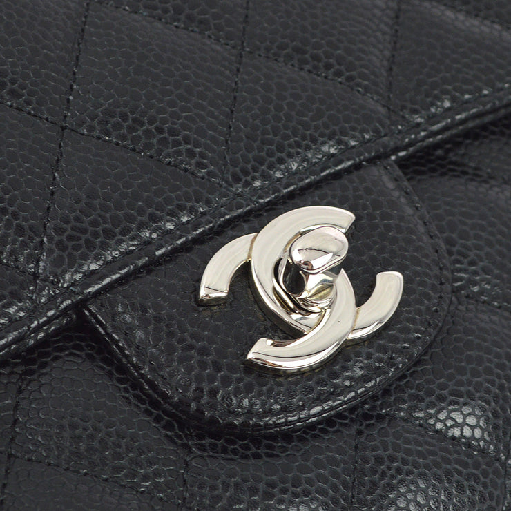 Chanel 2006-2008 Black Caviar East West Shoulder Bag