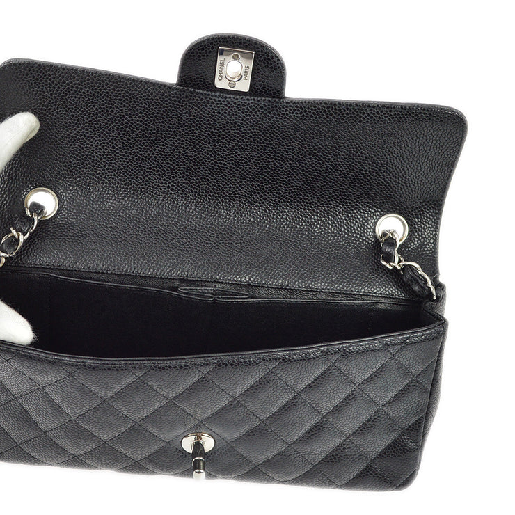 Chanel 2006-2008 Black Caviar East West Shoulder Bag