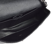 Chanel 2006-2008 Black Caviar East West Shoulder Bag