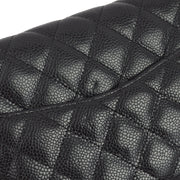 Chanel 2006-2008 Black Caviar East West Shoulder Bag